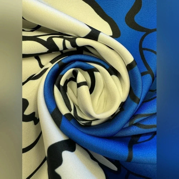 Isle EUC Sleeveless A-Line  Blue and Black Mini Dress Size Medium - Picture 6 of 10